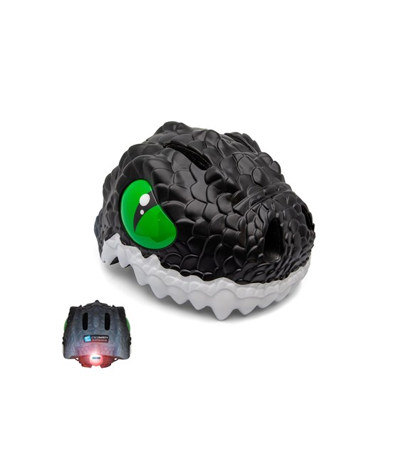CS190103/1001 CRAZY SAFETY DRAGON BICYCLE HELMET - Dziecięcy kask rowerowy