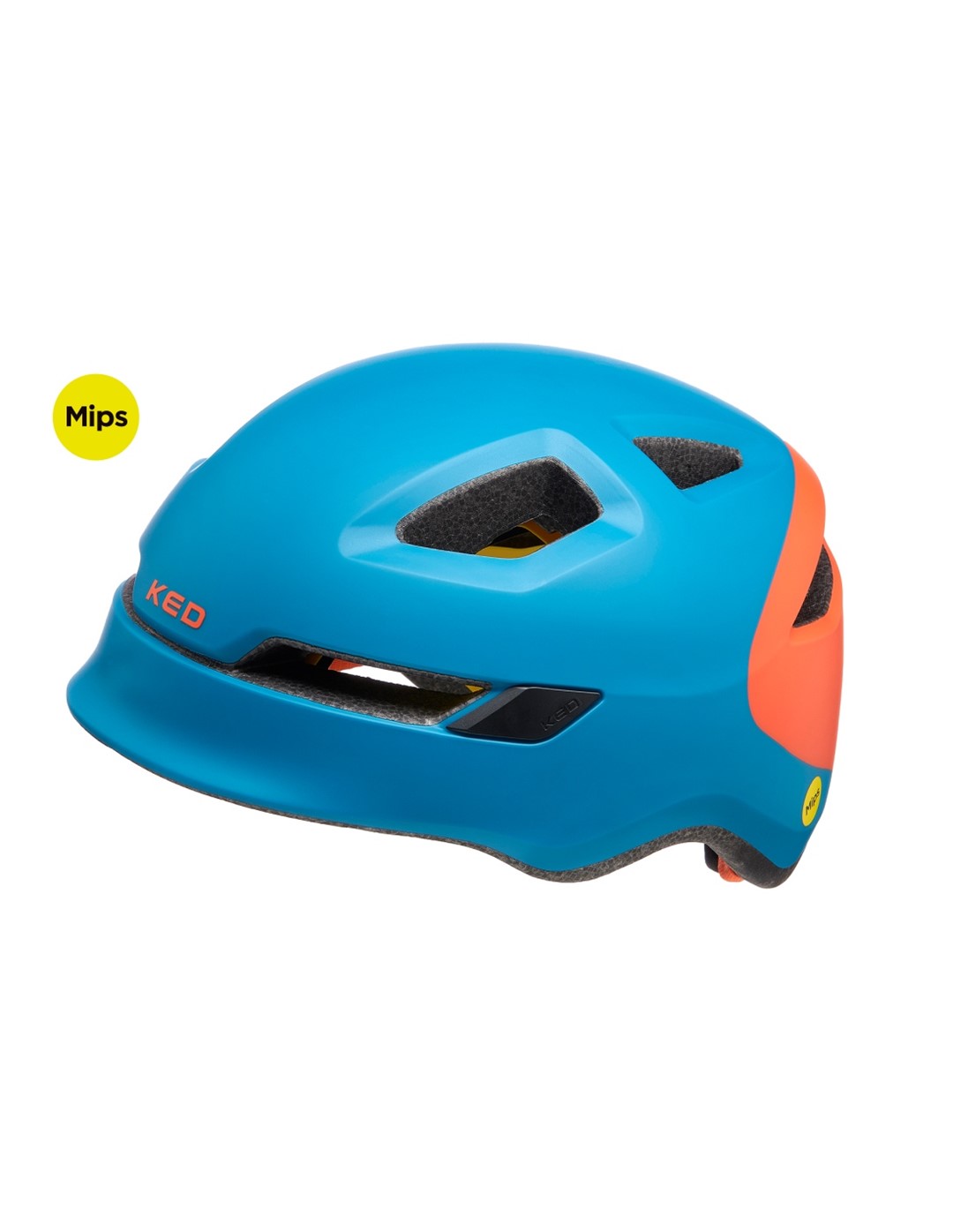 KED-13204304254/PETROL ORANGE-M POP - Kask Rowerowy