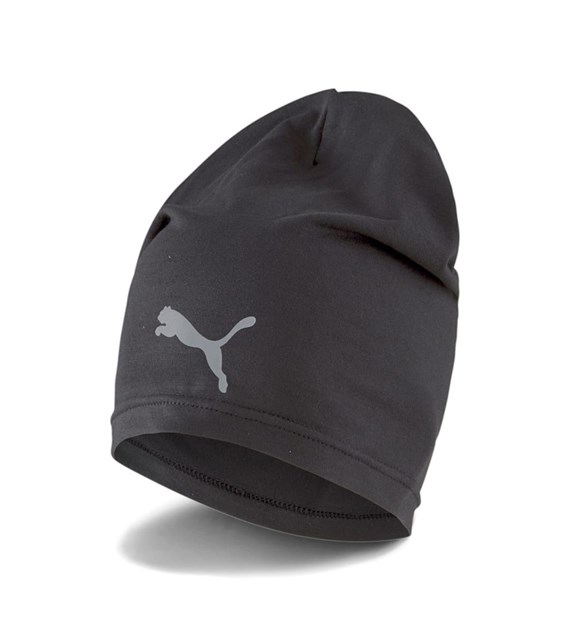 PM-023469-01/BLACK PUMA SLOUCHY CUFFLES RUNNING BEANIE - Czapka Bez Daszka