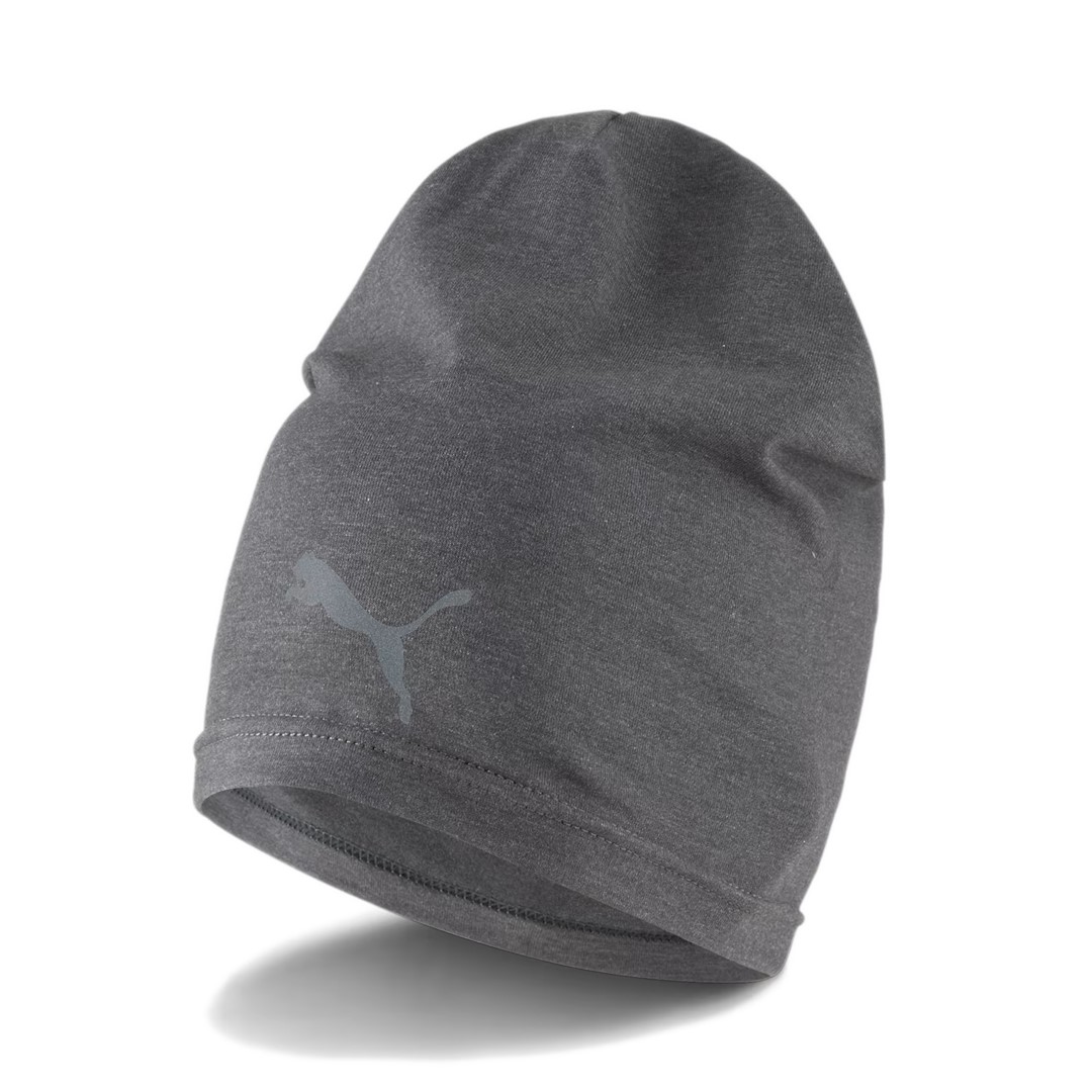 PM-023469-02/GRAY PUMA SLOUCHY CUFFLES RUNNING BEANIE - Czapka Bez Daszka