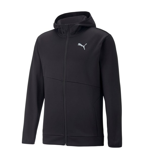 PM-522339-01/BLACK PUMA TRAIN ALL DAY PWRFLEECE FULL ZIP - Męska Bluza