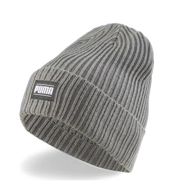 PM-024038-03/GRAY PUMA RIBBED CLASSIC CUFF BEANIE - Czapka Bez Daszka