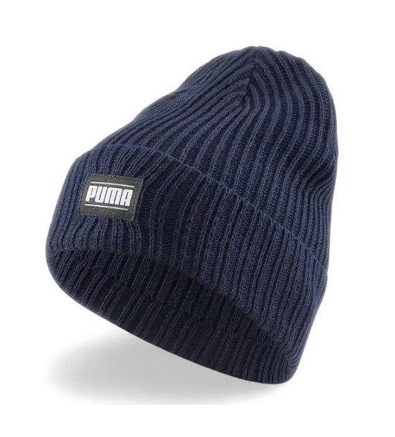 PM-024038-02/BLUE PUMA RIBBED CLASSIC CUFF BEANIE - Czapka Bez Daszka