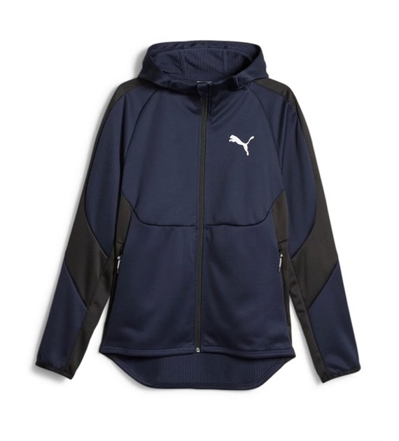 PM-675934-06/BLUE PUMA EVOSTRIPE WARM FULL-ZIP HOODIE - Męska Bluza