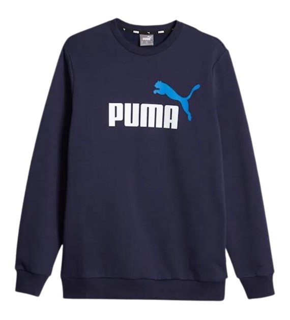 PM-586762-07/BLUE PUMA ESS+ 2 COL BIG LOGO CREW FL - Męska Bluza