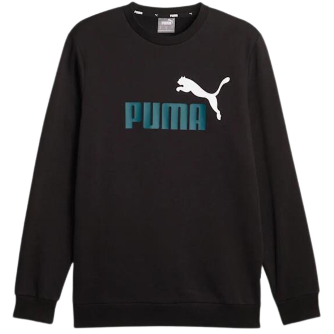 PM-586762-75/BLACK PUMA ESS+ 2 COL BIG LOGO CREW FL - Męska Bluza