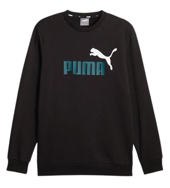 PM-586762-75/BLACK PUMA ESS+ 2 COL BIG LOGO CREW FL - Męska Bluza