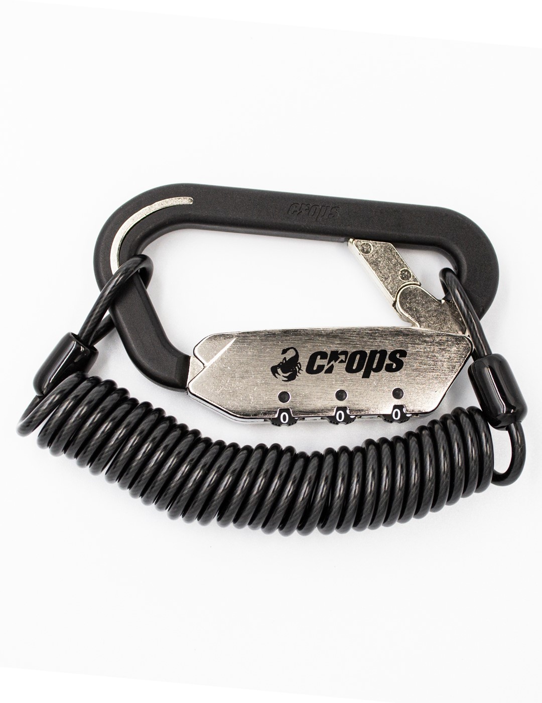 CP-SPD03-SC01-27 Crops :Lock ELK BLK+Single Coiled Cable HL.S - Zapięcie rowerowe  linka 