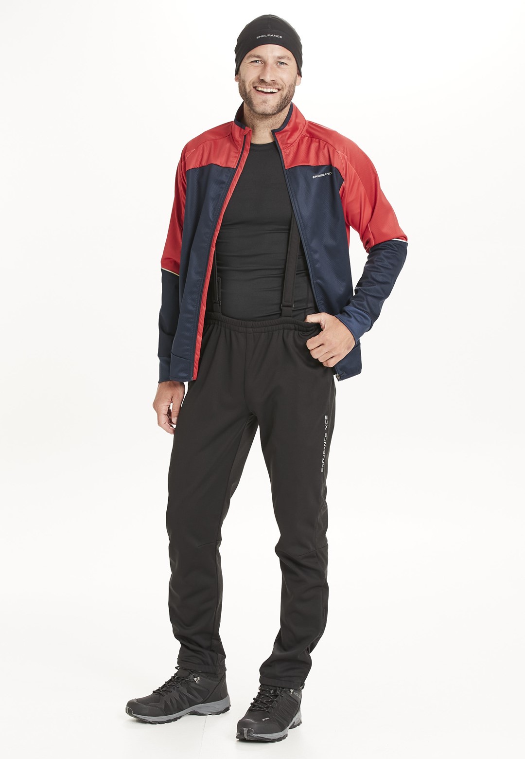 E183278/1001 ENDURANCE NAVAL M XCS SOFTSHELL PANTS - Męskie Spodnie XCS