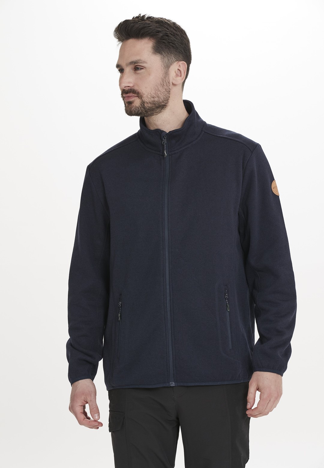 W191189/2048 WHISTLER SAMPTON M MELANGE FLEECE JACKET - Męski Polar