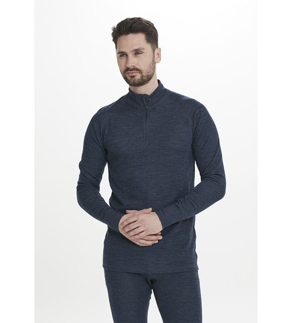 W183184/2048 WHISTLER BISHOP M MERINO WOOL SKI PULLI - Męska Bluza Merino