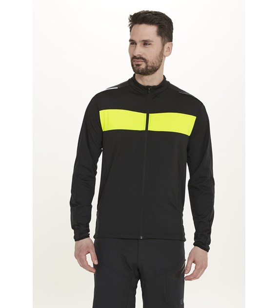 E201455/1001 ENDURANCE SAN TROPEZ M L/S CYCLING MIDLAYER - Męska Bluza Rowerowa