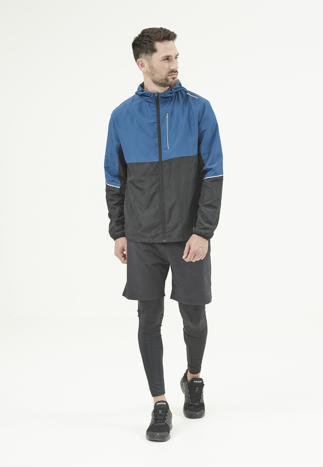 E201383/2034 ENDURANCE THORO M RUNNING JACKET HOOD - Męska Kurtka do Biegania