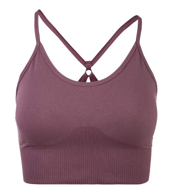 EA203440/4160 GREY INV ATHLECIA FOAN W SEAMLESS BRA - Damski Bezszwowy Biustonosz Sportowy