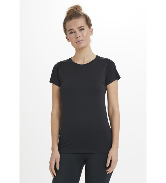 EA203447/1001 BLACK ATHLECIA JULEE W LOOSE FIT SEAMLESS TEE - Damska Koszulka