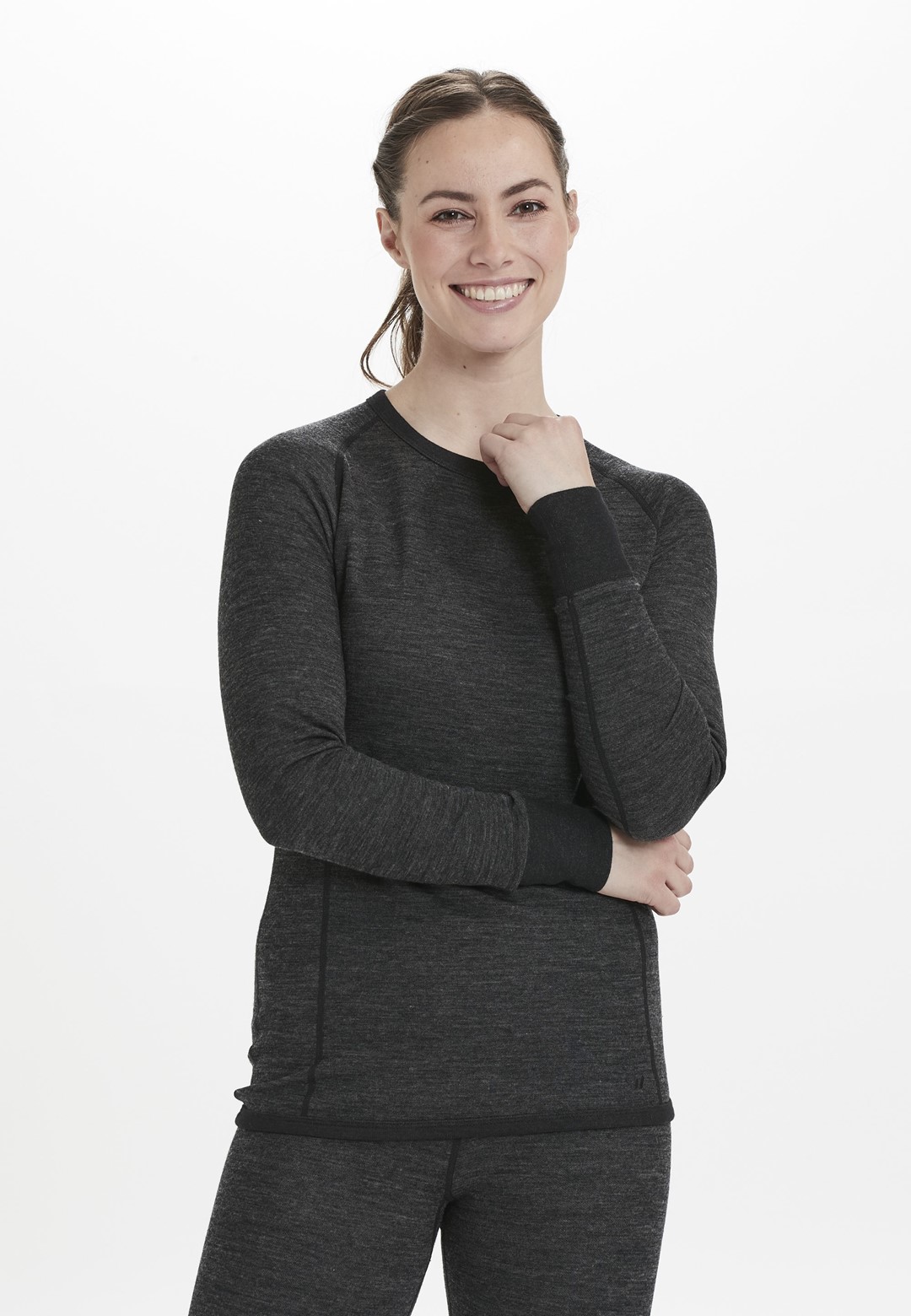 W183178/1011 WHISTLER BRANDI W MERINO WOOL BASELAYER TOP - Damska Koszulka Termoaktywna Merino