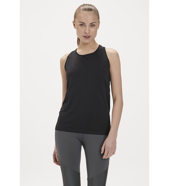 EA211399/1001 BLACK ATHLECIA JULEE W LOOSE FIT SEAMLESS TOP - Damska Koszulka