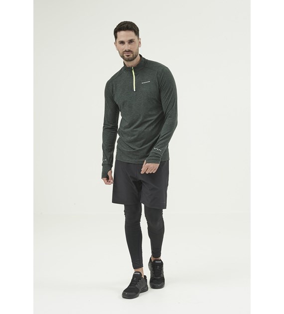 E183447/3053 ENDURANCE TUNE M MELANGE MIDLAYER - Męska Bluza na Krótki Zamek