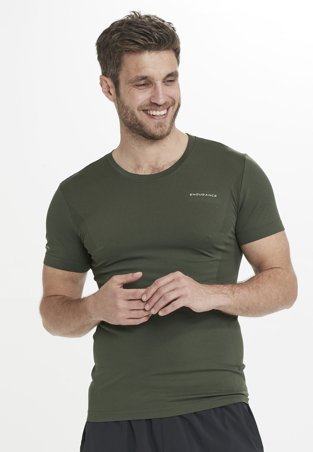 E203296/3069 ENDURANCE JARO M MELANGE SEAMLESS S-S TEE - Męska Koszulka Bezszwowa