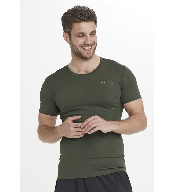 E203296/3069 ENDURANCE JARO M MELANGE SEAMLESS S-S TEE - Męska Koszulka Bezszwowa