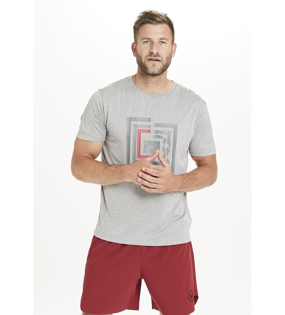 EV213428 VIRTUS UTERT M MELANGE TECHNICAL TEE - Męska Koszulka Techniczna