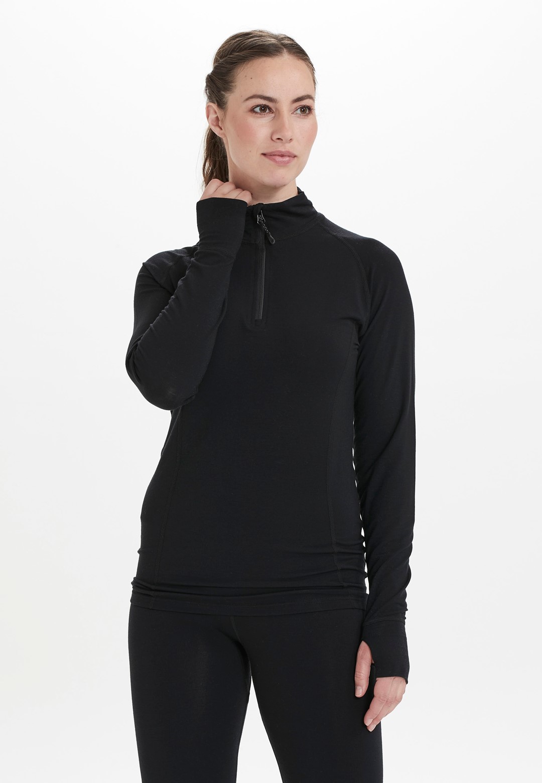 W213180/1001 WHISTLER ATHENE W WOOL BASELAYER TOP - Damska Koszulka Bielizna