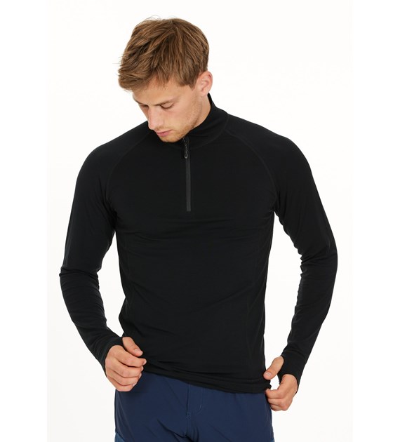 W213182/1001 WHISTLER BOSCO M WOOL BASELAYER TOP - Męska Koszulk Bielizna