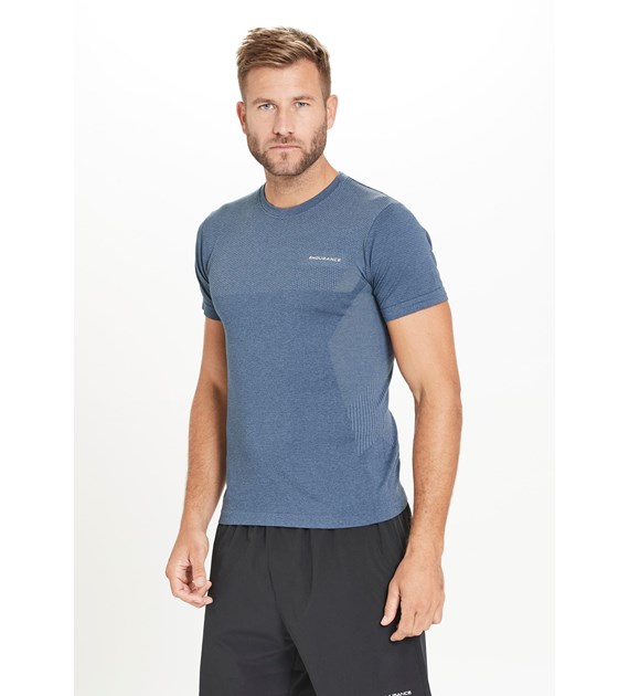 E203296/2164 ENDURANCE JARO M MELANGE SEAMLESS S-S TEE - Męska Koszulka Bezszwowa