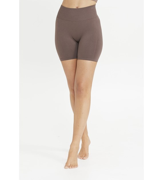 EA213343/5067 DEEP TAUPE ATHLECIA NAGAR W SEAMLESS SHORTS - Damskie Spodnie