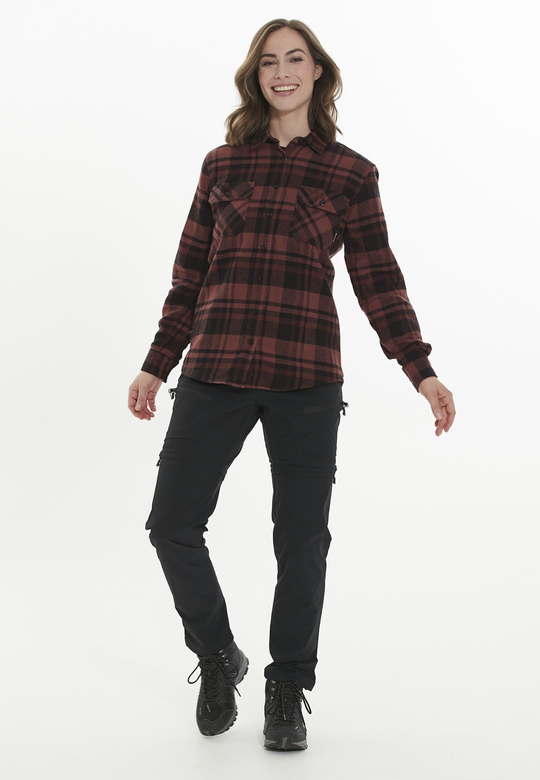 W221108/1001 WHISTLER BISBEE W OUTDOOR ZIP OFF PANT - Męskie Spodnie Trekkingowe