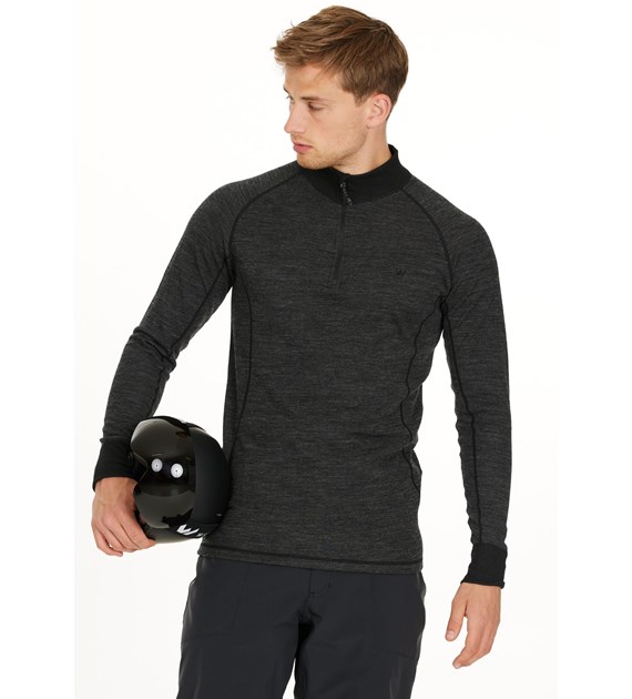 W183184/1011 WHISTLER BISHOP M MERINO WOOL SKI PULLI - Męska Bluza Merino