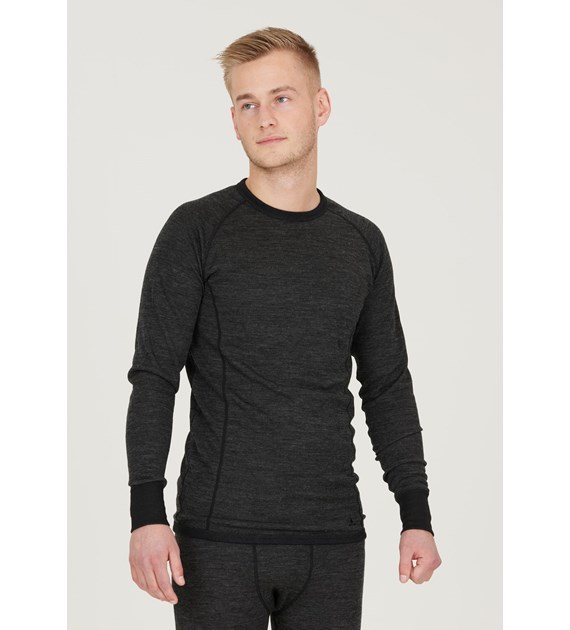 W183182/1011 WHISTLER BRADLEY M MERINO WOOL BASELAYER TOP - Męska Koszulka Merino