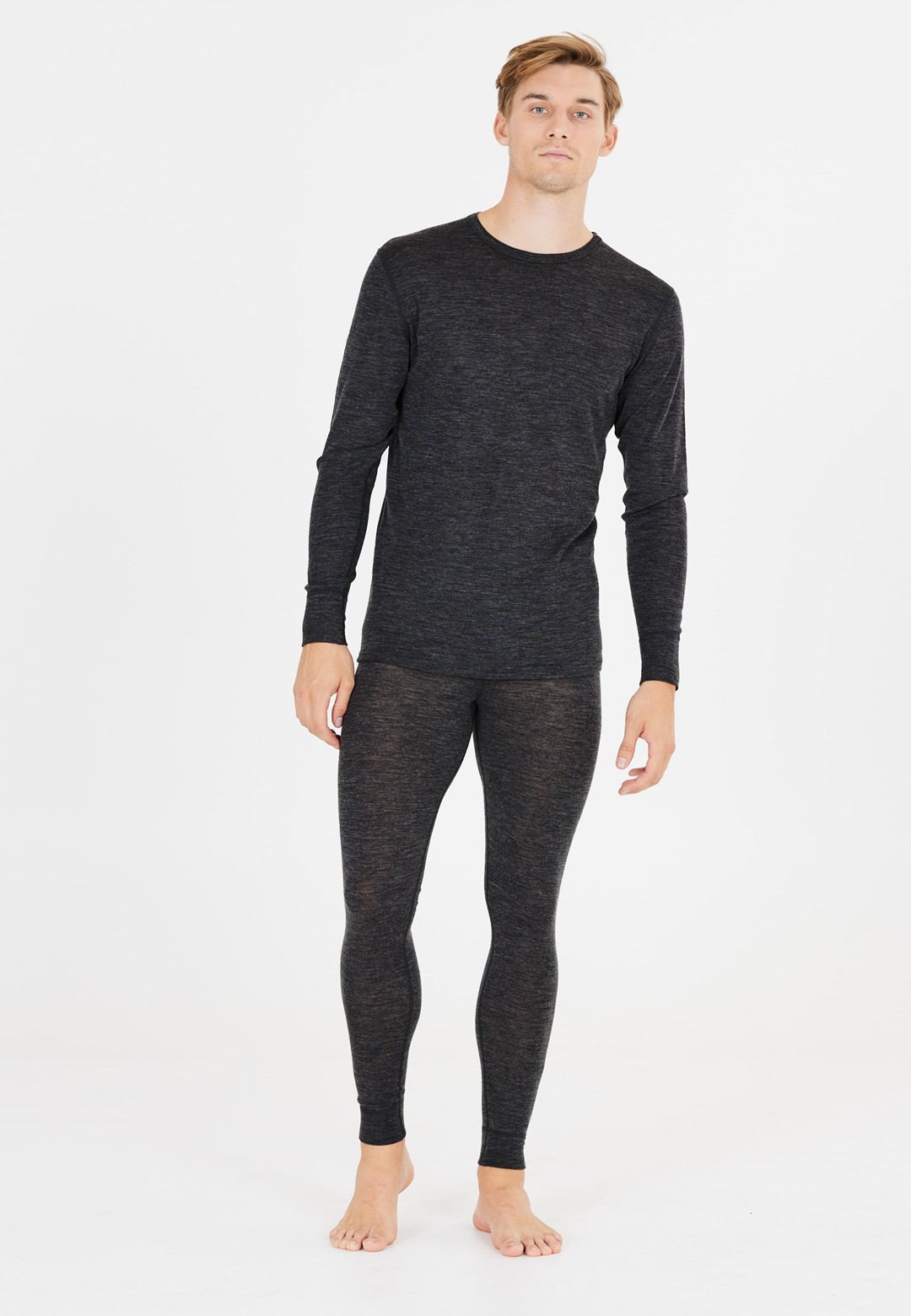 W233597/1001 CERRO M MERINO WOOL L/S BASELAYER SET - Męska Bielizna Termoaktywna Merino Komplet