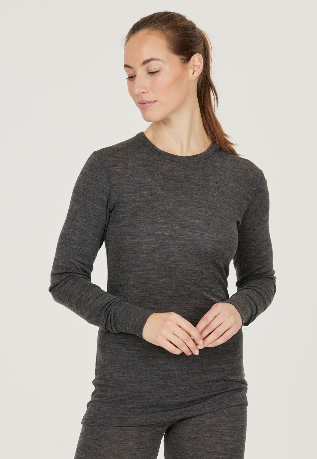 W233600/1001 WHISTLER CERRO W MERINO WOOL BASELAYER TOP - Damska Koszulka Termoaktywna Merino