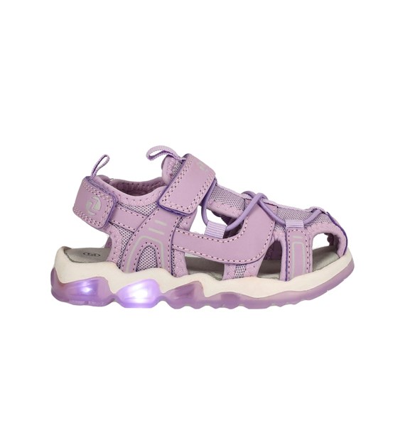 Z242326/4251 Pastel Lilac Jugoe Kids Closed Sandal W/Lights - Sandały Dziecięce