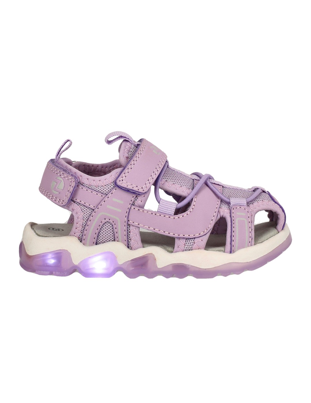 Z242326/4251 Pastel Lilac Jugoe Kids Closed Sandal W/Lights - Sandały Dziecięce