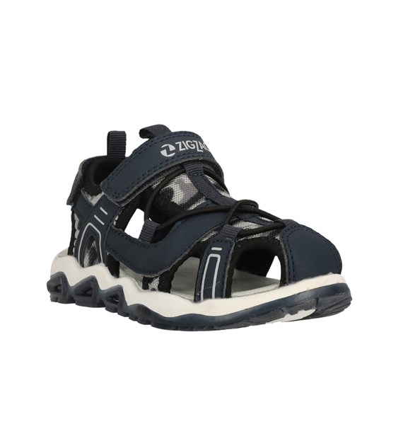 Z242326/2002 Navy Jugoe Kids Closed Sandal W/Lights - Sandały Dziecięce