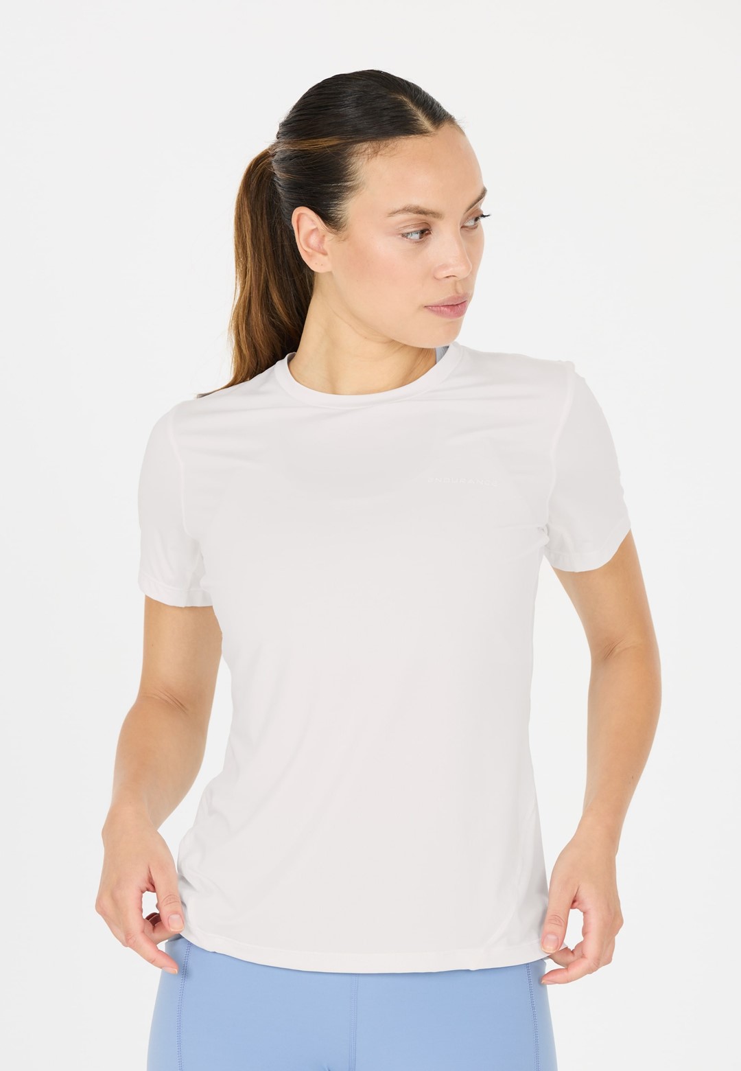 E241354/1002 White Nan W S/S Tee - Koszulka Damska