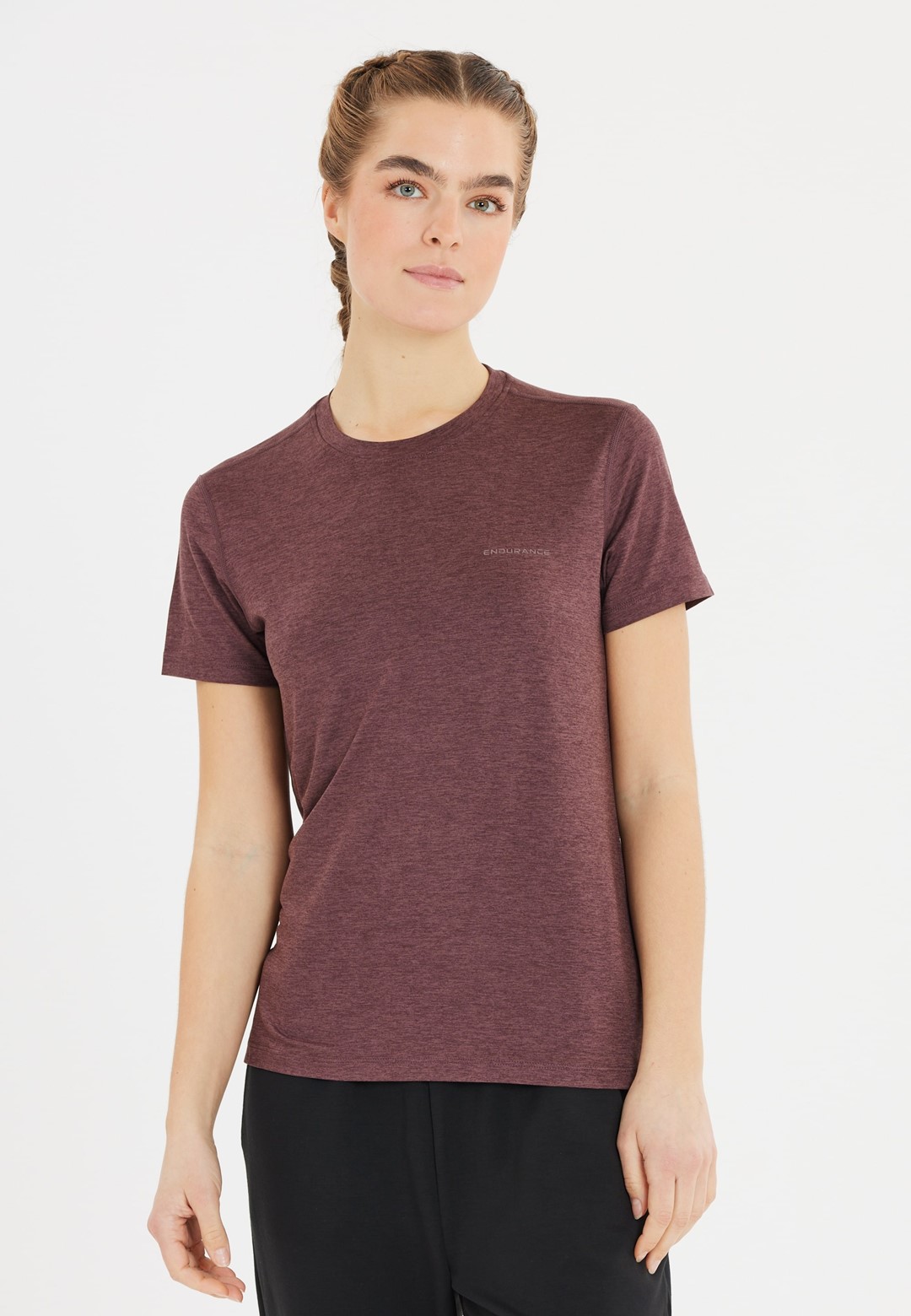 E243392/4241 Fudge Alvaly W Melange S/S Tee - Koszulka Damska