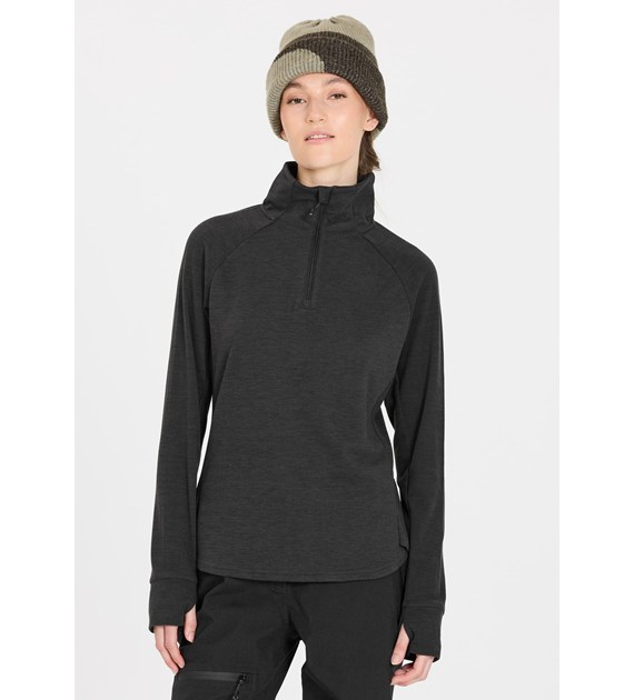 W243208/1016 WHISTLER KAJSA W HALF ZIP MIDLAYER - Damska bluza trekingowa