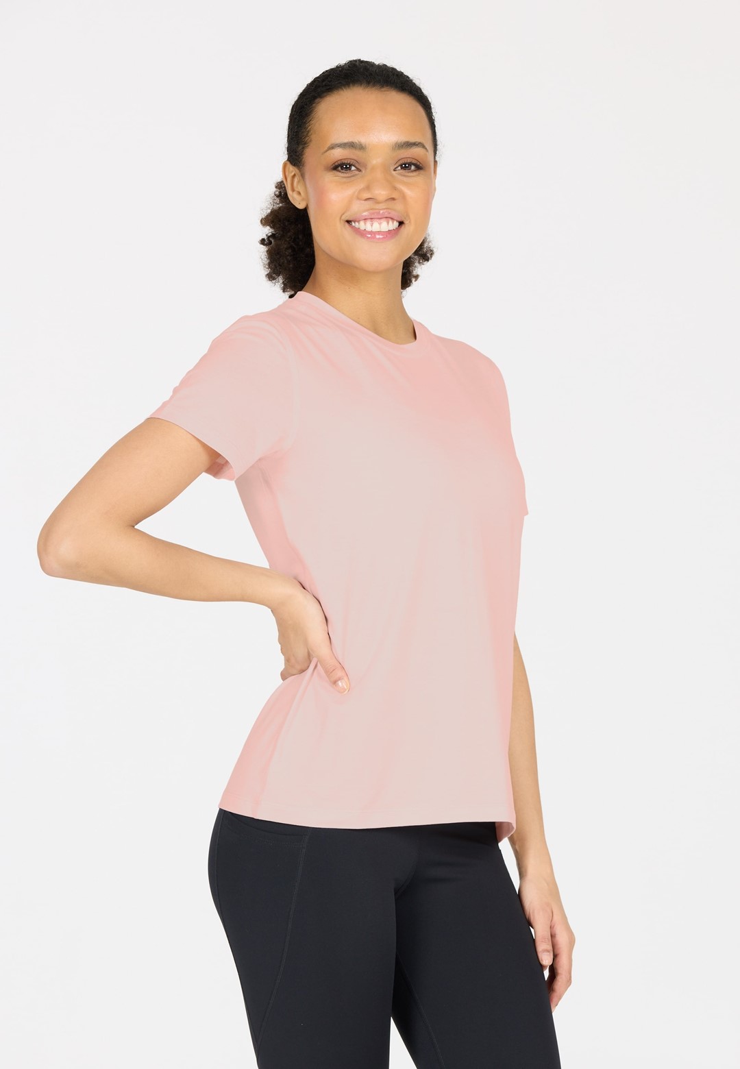 E243392/4084 Pale Lilac Alvaly W Melange S/S Tee - Koszulka Damska