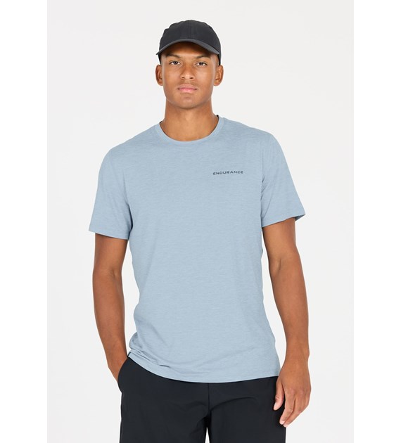 E243401/2088 Celestial Blue Abdon M Melange S/S Tee  - Koszulka Męska