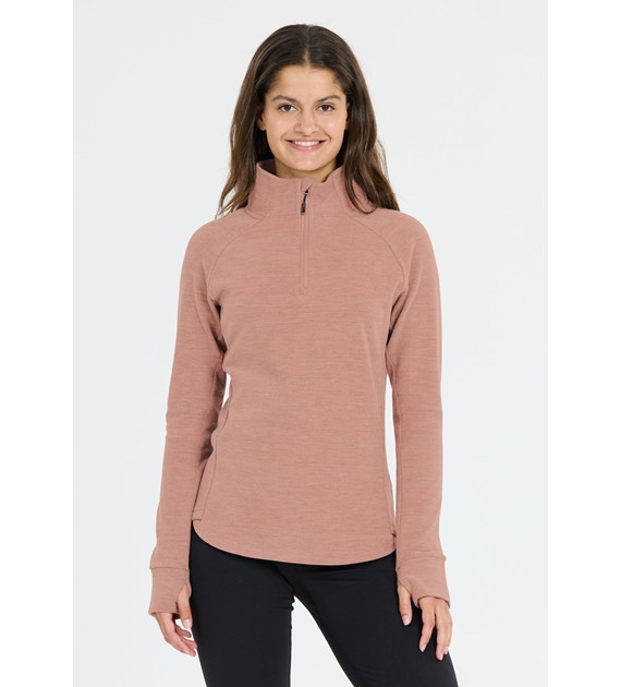 W243208/1109 WHISTLER KAJSA W HALF ZIP MIDLAYER - Damska koszulka z suwakiem