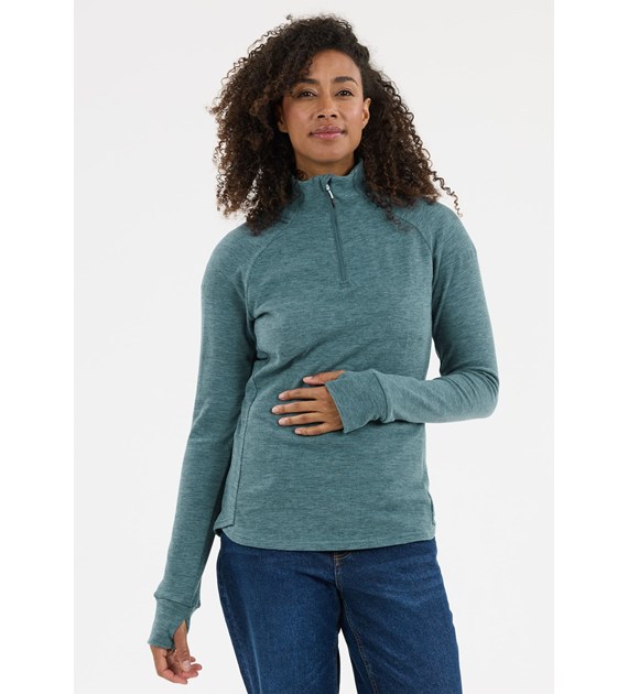 W243208/2275 WHISTLER KAJSA W HALF ZIP MIDLAYER - Damska bluza trekingowa