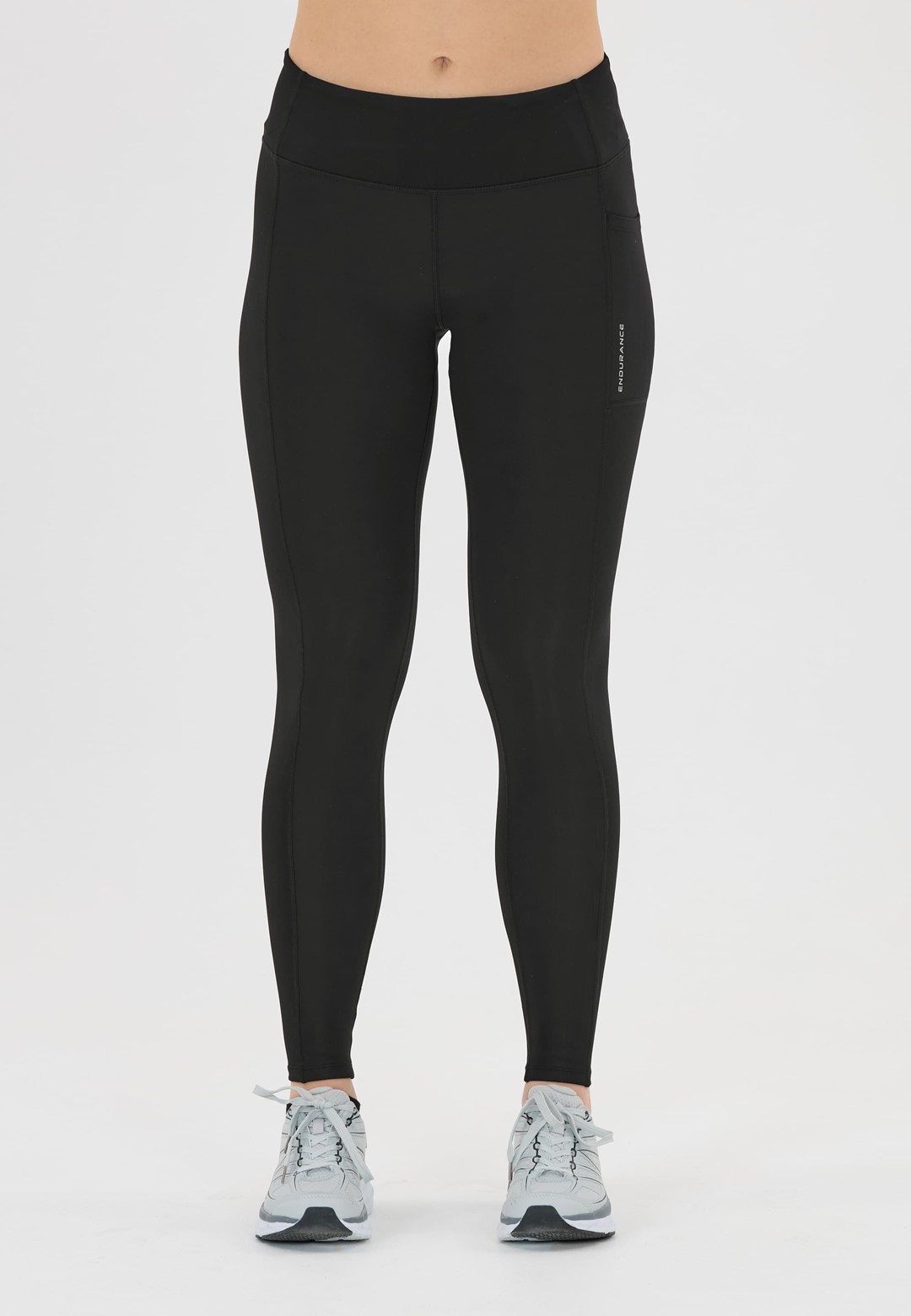 E253336/1001 ENDURANCE STRONG W WINDBLOCK LONG TIGHTS - Damskie Legginsy