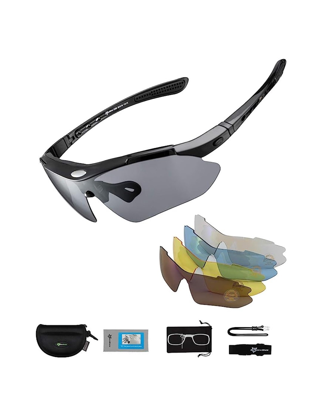 RB-10003 Rockbros Sunglasses Okulary przeciwsłoneczne - zestaw