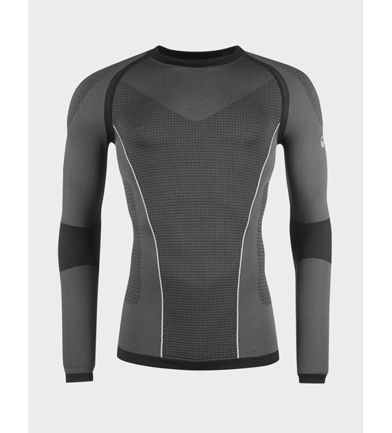 H086-0251/L28 GRANITE GREY HALTI NILA M SEAMLESS BASE LAYER SHIRT - Męska Bielizna Bezszwowa z Długim Rękawem