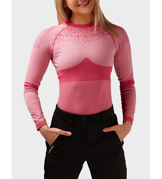 H086-0248/N63 FUCHSIA PURPLE HALTI NILA W SEAMLESS BASE LAYER SHIRT - Damska Bielizna Bezszwowa z Długim Rękawem