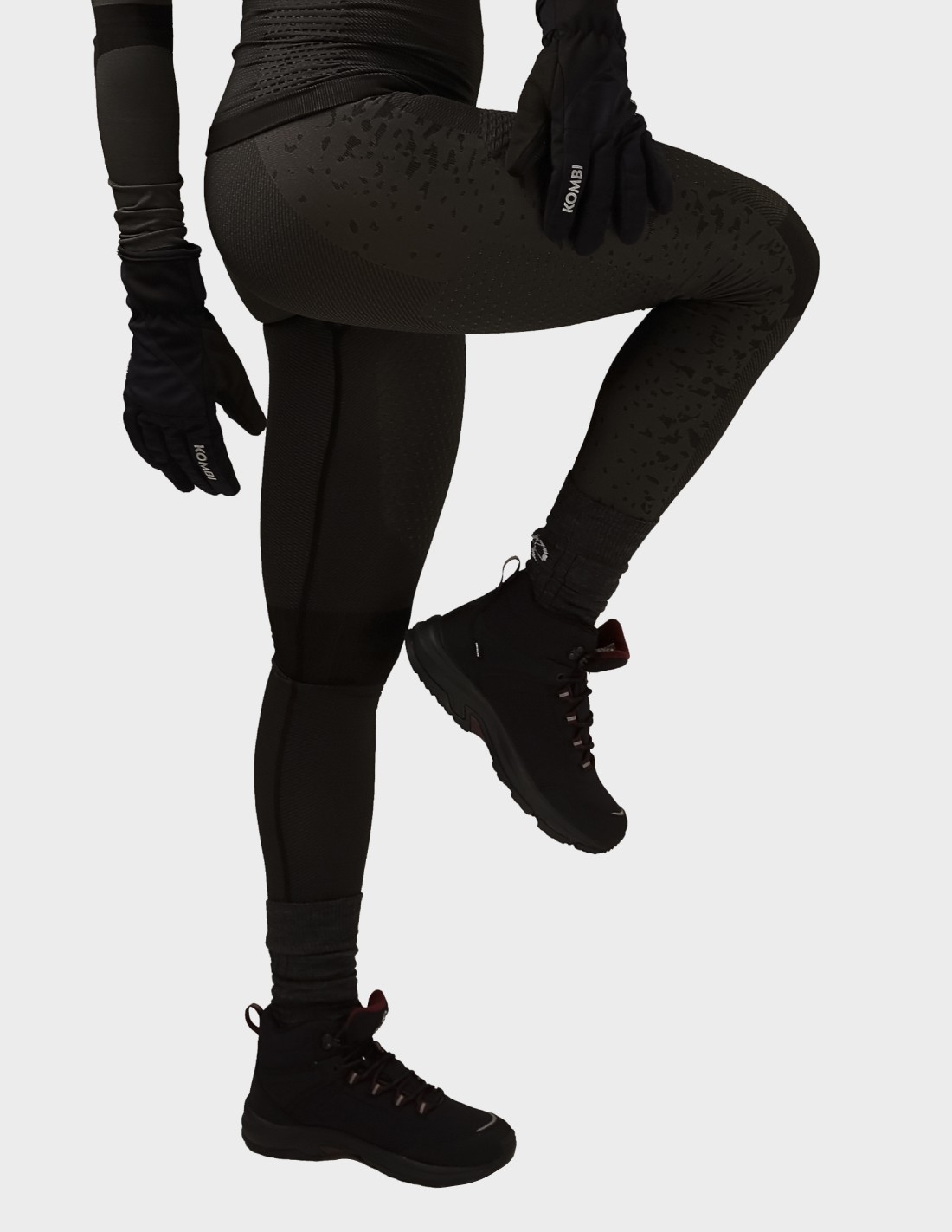 H086-0252/L28 GRANITE GREY HALTI NILA W SEAMLESS BASE LAYER PANT - Damskie Bezszwowe Spodnie