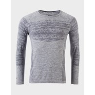 088-0026/P27M FOLKSTONE GREY MELANGE HALTI FREE RECY SEAMLESS M LS SHIRT - Męska Koszulka Długi Rękaw Bielizna